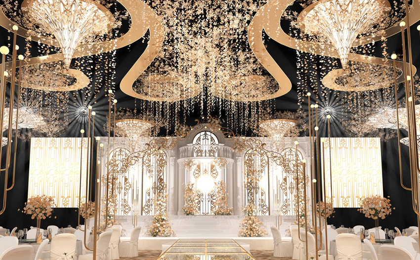 虹口花木兰喜事汇金色大厅效果展示